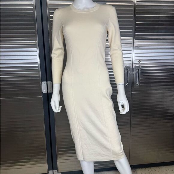Ralph Lauren Purple Label Merino Wool Sweater Dress Cream NWT - Picture 2 of 10